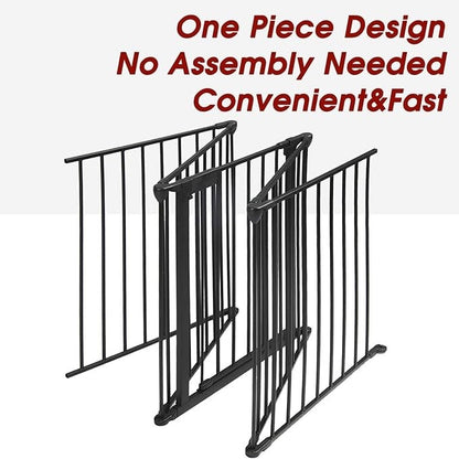 121" Extra Wide Baby Gate with Door, 5-Panel Metal Fence, 30" High