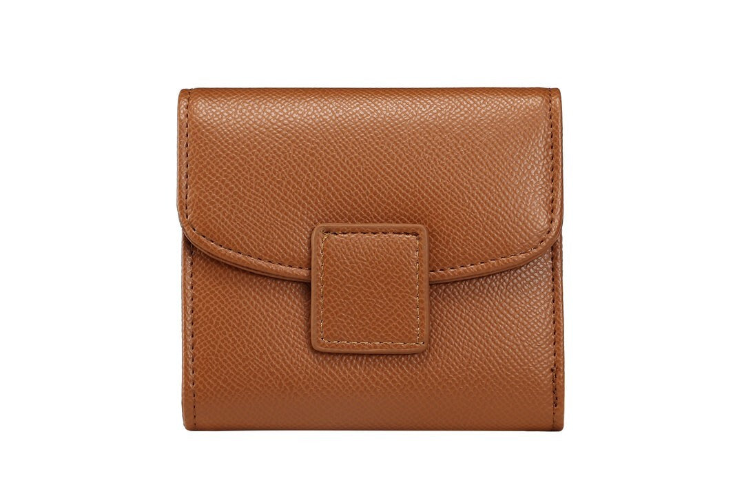 TRI-FOLD WALLET - RFID BLOCKING PROTECTION COLOR — Brown