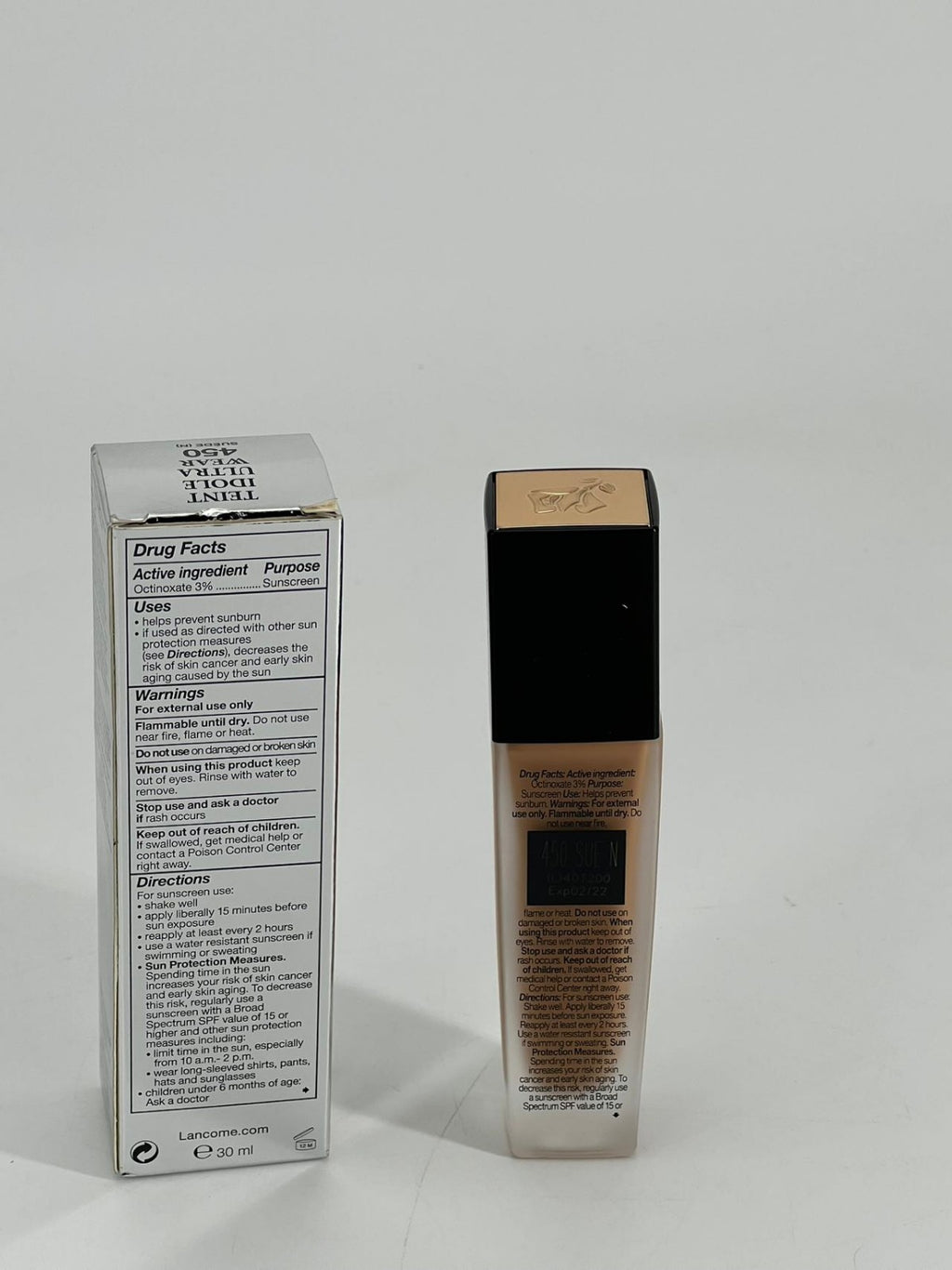 LANCOME ~ TEINT IDOLE ULTRA WEAR & COMFORT FOUNDATION ~ # 450 BISQUE (W) ~ 1 OZ