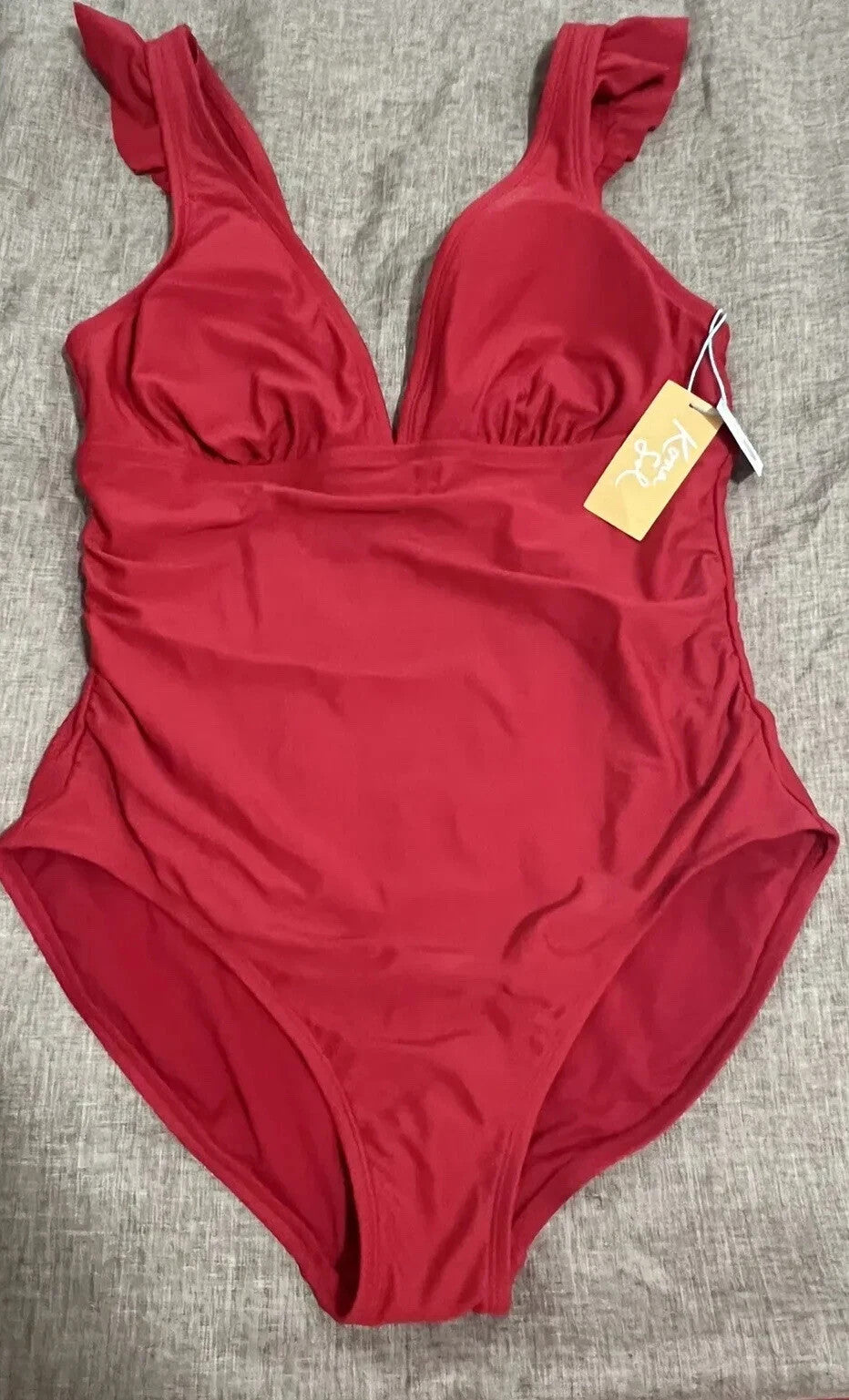 Kana Sol Red/ One Piece Swimsuit tummy control size M
