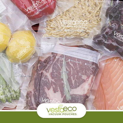 VestaEco Commercially Compostable Vacuum Seal Bags 11 x 16 Inches - 50 Vacuum