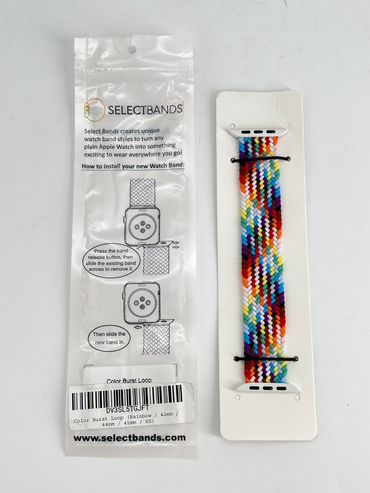 10-Pack  S   Red  Loop Watch Bands 0.8 x 6,2 Inch , Fits 42mm/44mm/45mm  Case