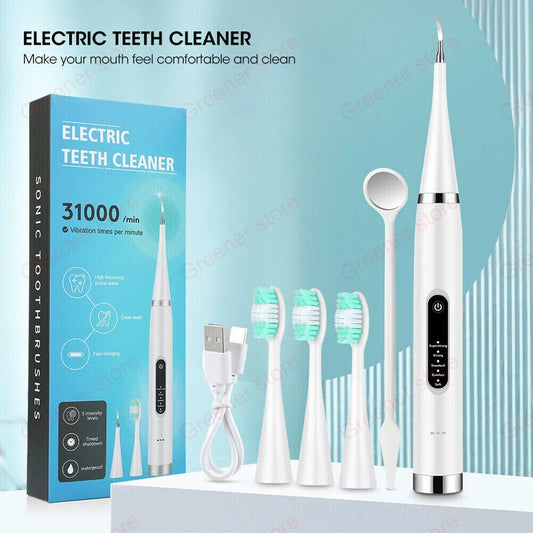 Powerful Ultrasonic Plaque Remover for Teeth 5 Modes - Dental Tooth Cleaner UK
