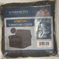 H.VERSAILTEX Jacquard Stretch 2 Piece Chair Slipcover Navy Blue