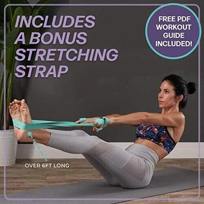 Yoga Blocks 2 Pack - Sturdy Foam Yoga Block Set with Strap for Exercise, Pink