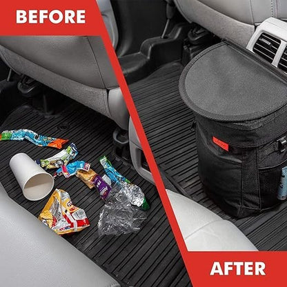 Lusso Spill-Proof 2.5 Gallon Car Hanging Garbage Bin