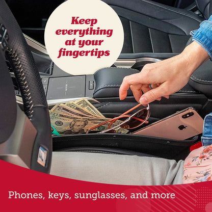 Car Seat Organizer, Universal Fit, Adjustable Pockets, 2 per Box