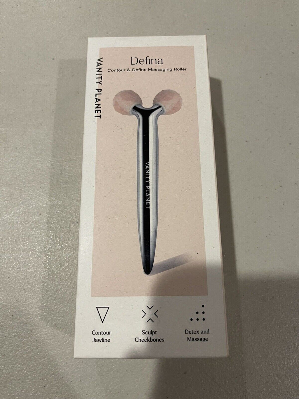 Vanity Planet Defina Contour & Define Massaging Roller Face Tool GOLD NEW