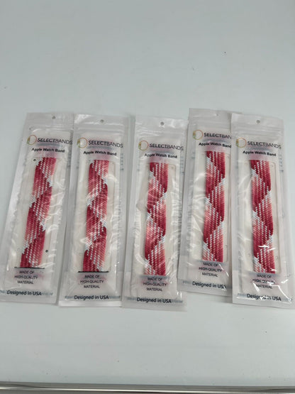 5-Pack L  Aztec  pink Loop Watch Bands 0.8 x 5.6 Inch Fits 38mm/40 mm/41 mm