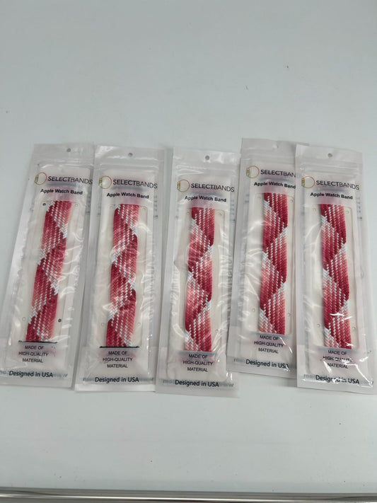 5-Pack L  Aztec  pink Loop Watch Bands 0.8 x 5.6 Inch Fits 38mm/40 mm/41 mm