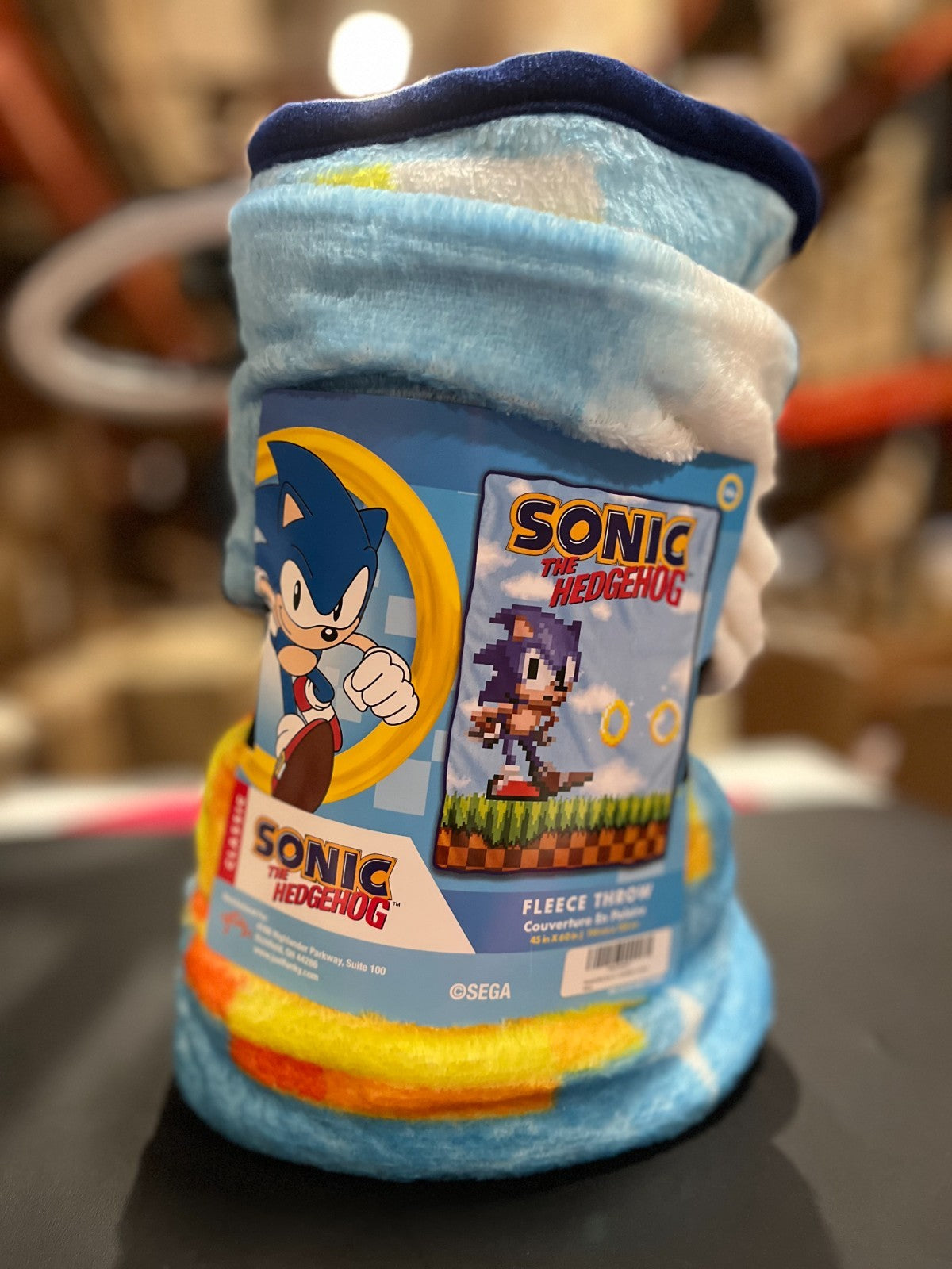 Sonic The Hedgehog Blanket Fleece Throw 45" X 60" NEW