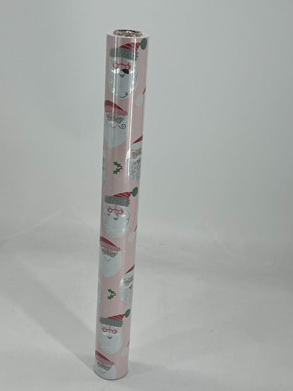 Pink Cowboy Santas Wrapping Paper