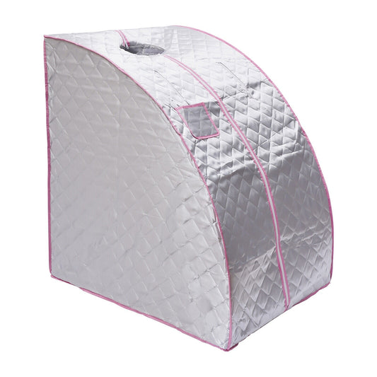 Home Spa Detox Therapy Portable Full Body Personal Steam Sauna Heated Silver NEW