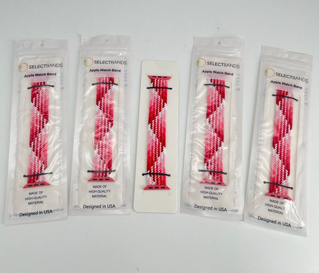 5-Pack S  Aztec Pink Loop Watch Bands 0.8 x 5.7 Inch Fits 38mm/40mm/41mm