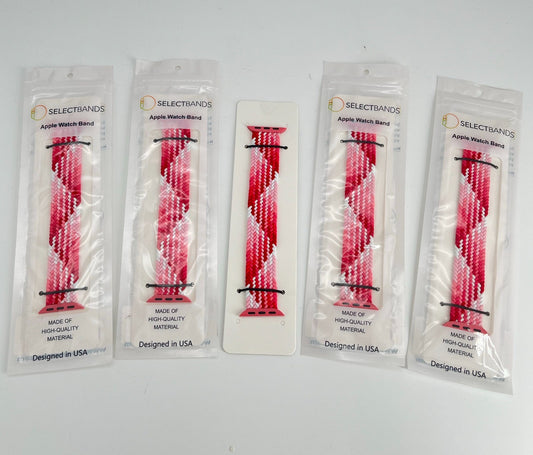 5-Pack S  Aztec Pink Loop Watch Bands 0.8 x 5.7 Inch Fits 38mm/40mm/41mm