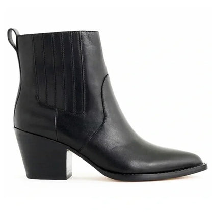 Chelsea Western Leather Boots BLACK 6