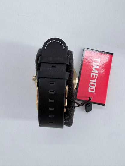 Fashion men’s watch Quartz black Leather Strap