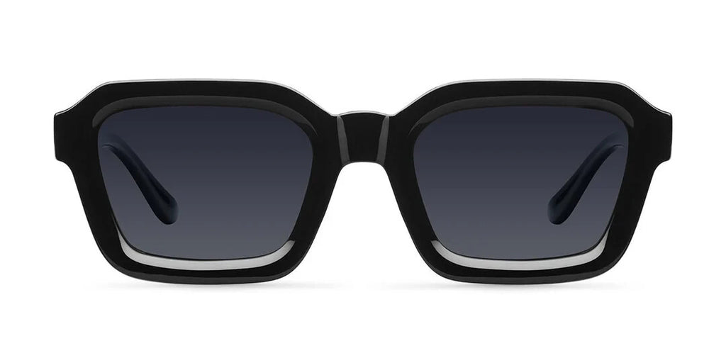Women’s Black Square Sunglasses – Glass Polarized Lenses – New – Free Shipping
