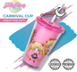 JUST FUNKY Sailor Moon Crystal Carnival Cup with Straw | 16oz Plastic Travel
