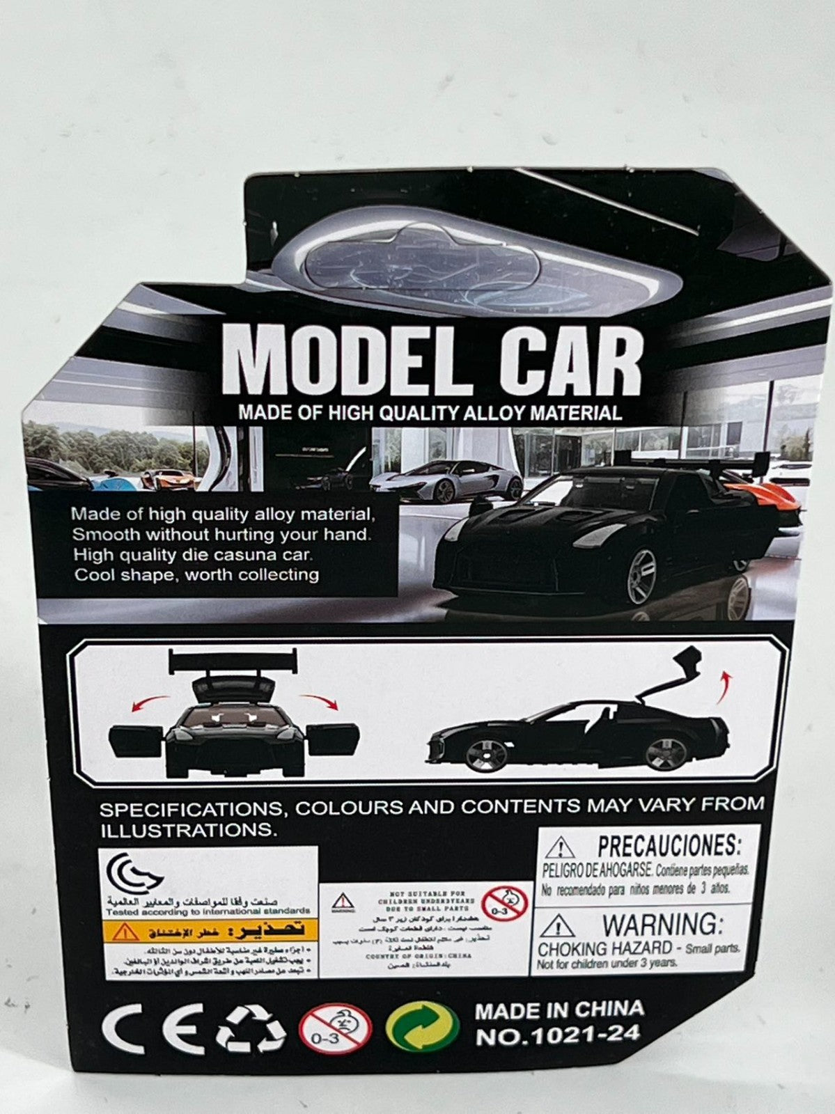 4 pieces in 4 colors, 3+ children’s 3-door toy car