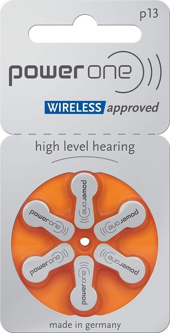 Power One Type P13 Hearing Aid Batteries - 6 Packs