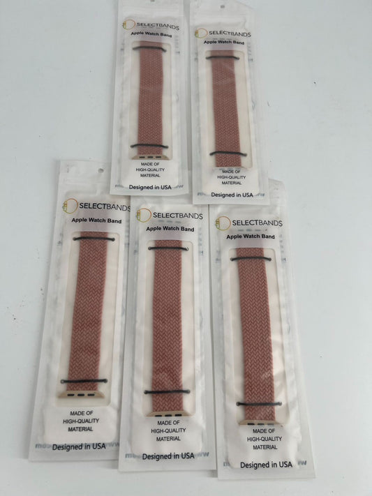 5-Pack S  Champagne Loop Watch Bands 0.8 x 6 Inch Fits 42mm/44mm/45mm
