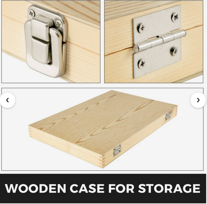 8 Piece Wood Lathe Chisel Set & Wooden Storage Case/bonus chisel