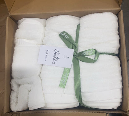 holiday gift Bath Towels - Cotton Hotel spa Bathroom Towels - Set of 6