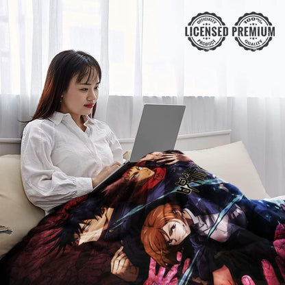 Jujutsu Kaisen Yuji Itadori Hooded Wearable Blanket 60”x53”