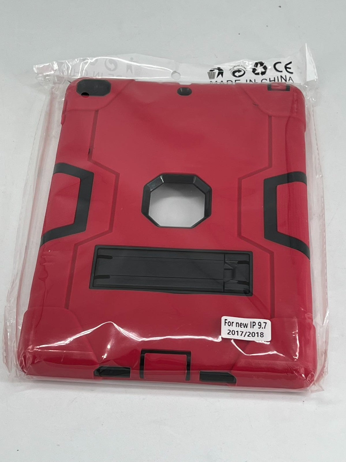 Case For Ipad 9.7 (2017) (2018) New Red With Black Color.