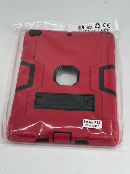Case For Ipad 9.7 (2017) (2018) New Red With Black Color.