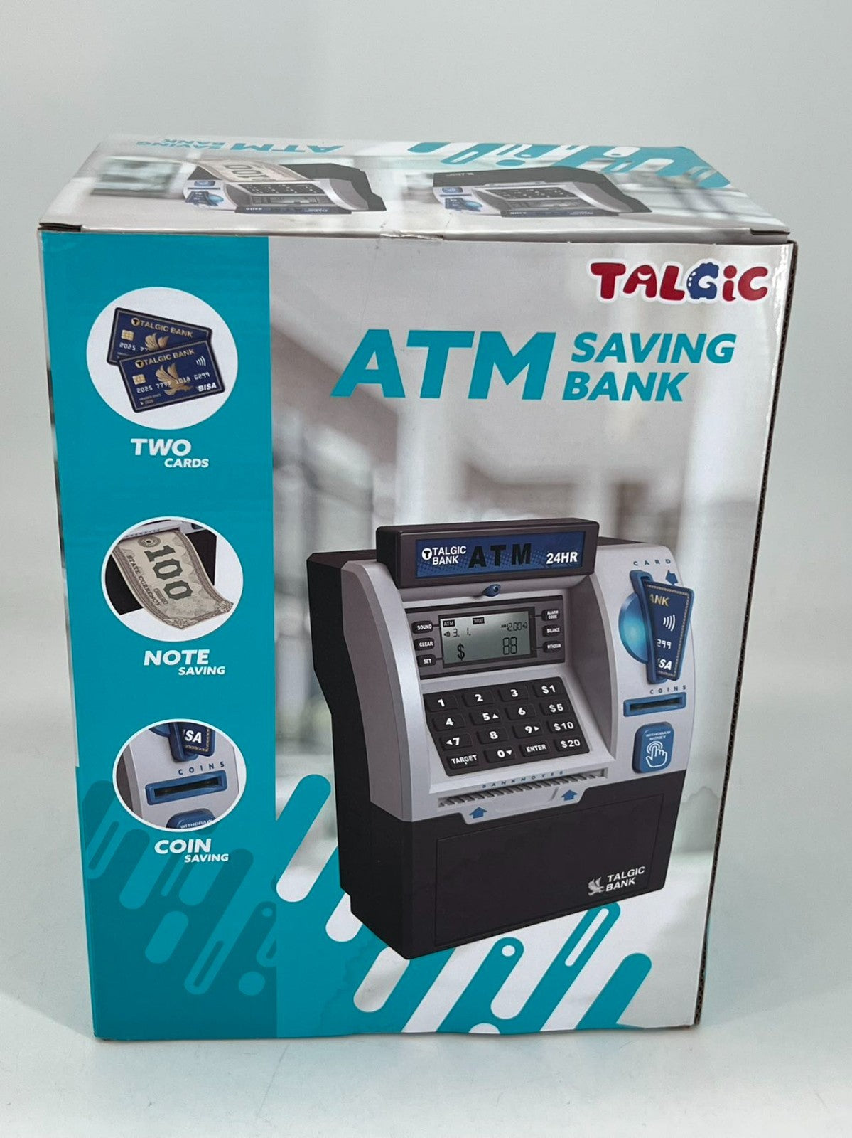 ATM Simulation Bank, Digital Electronic Savings Safe.