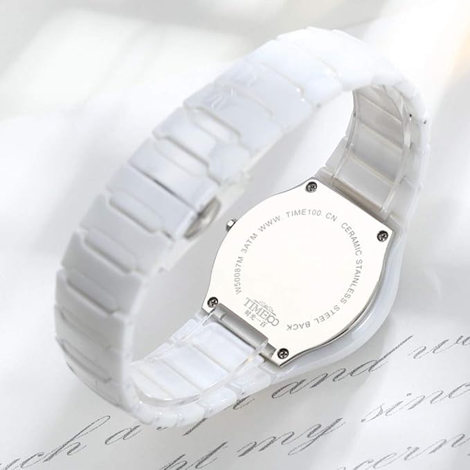 women's and men's quartz watches, ceramic watches with calendar function, quartz