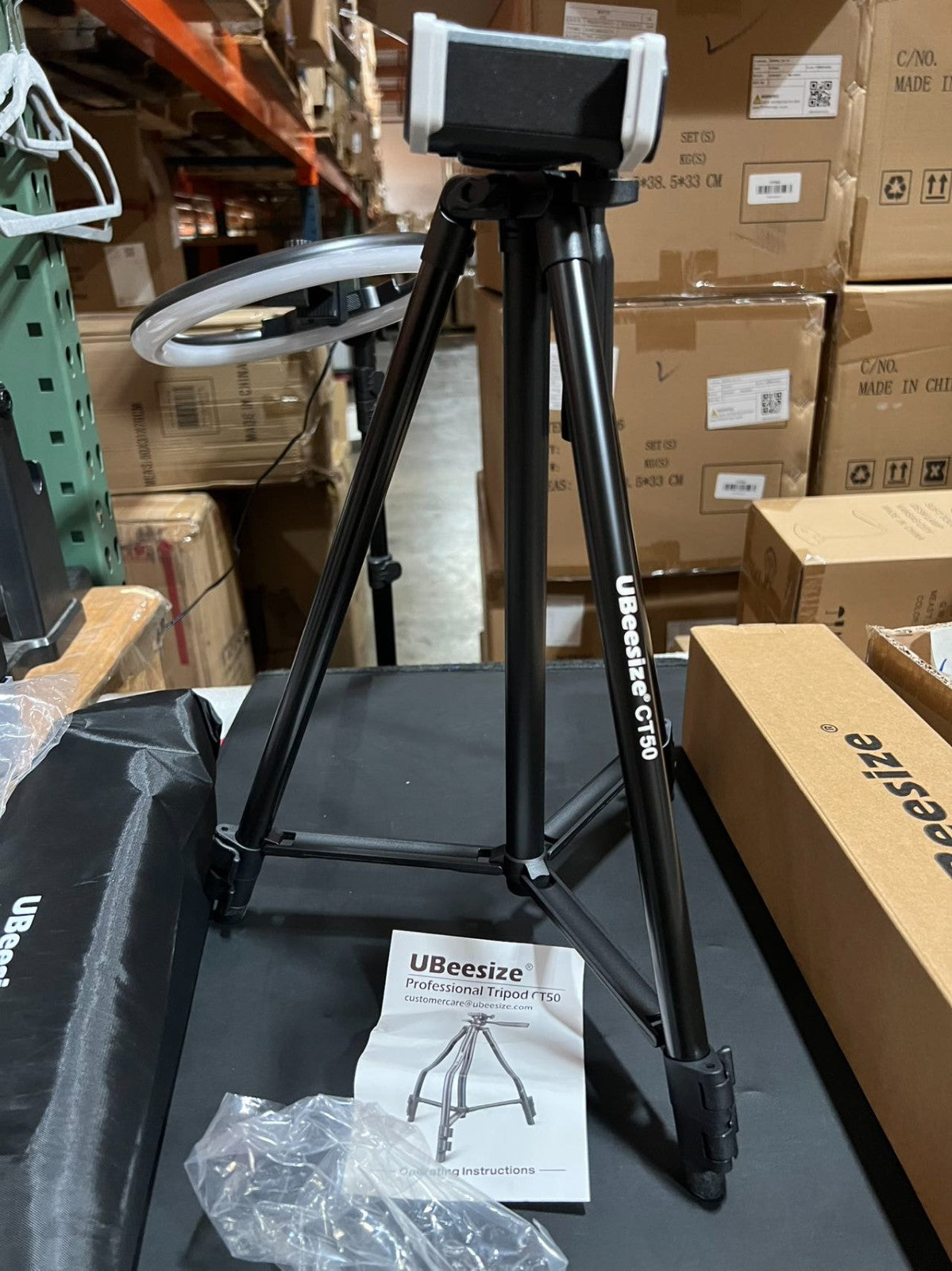Ubeesize Portable Camera Stand Holder Tripod Wireless Remote and Universal Clip