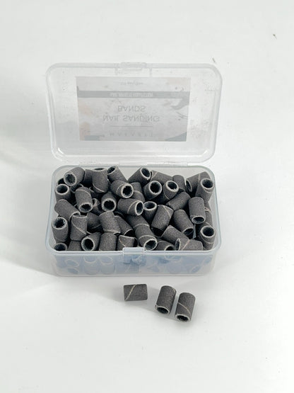 100 Pcs/set Black Nail Drill Sanding Bands #240 Manicure Tool