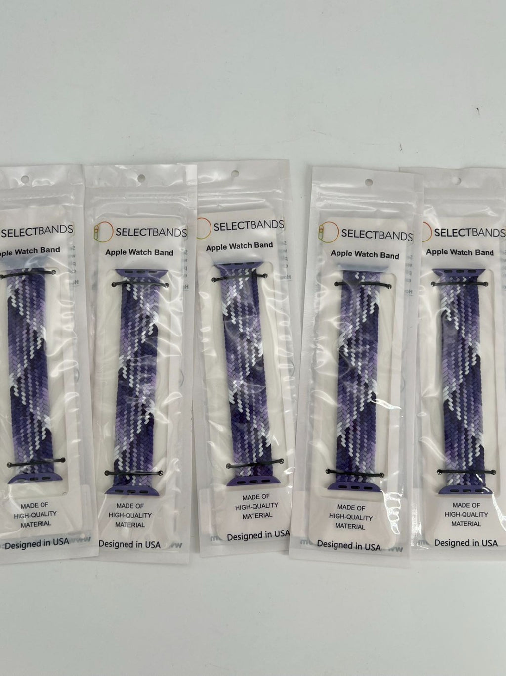 5-Pack XS  Aztec  Purple   Loop Watch Bands 0.8 x 5.6 Inch Fits 38mm/40 mm/41 mm