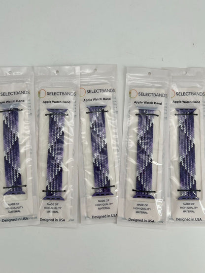5-Pack XS  Aztec  Purple   Loop Watch Bands 0.8 x 5.6 Inch Fits 38mm/40 mm/41 mm