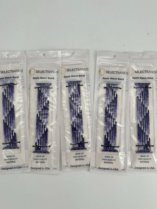 5-Pack XS  Aztec  Purple   Loop Watch Bands 0.8 x 5.6 Inch Fits 38mm/40 mm/41 mm
