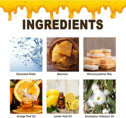 Pack Of 2: Wood Furniture Care Spray Beeswax Orange Oil Wood Polishing 150ml