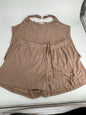 Women's Satin Sleeveless Top & PJ Shorts Pajamas Set Shadow Beige 2X