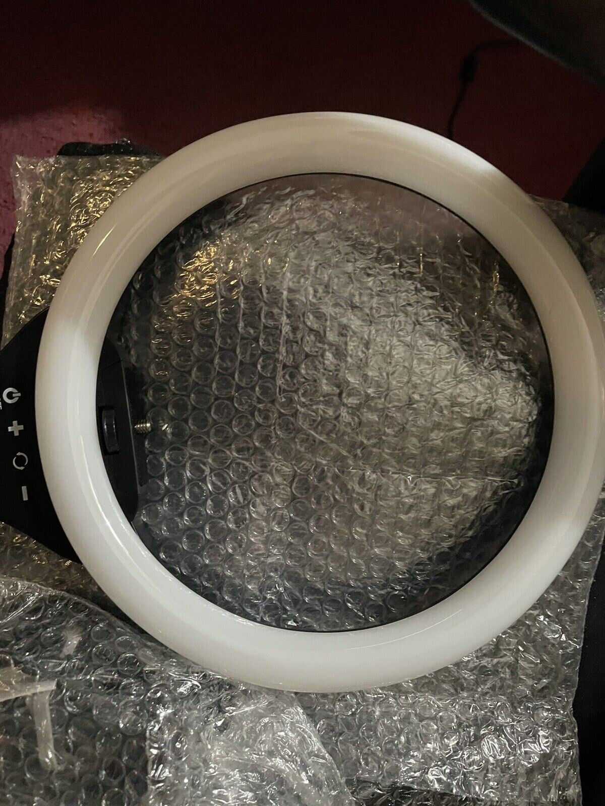 UBeesize 10in Ring Light bi-color w/Tripod, Phone Holder, and Adapter Black