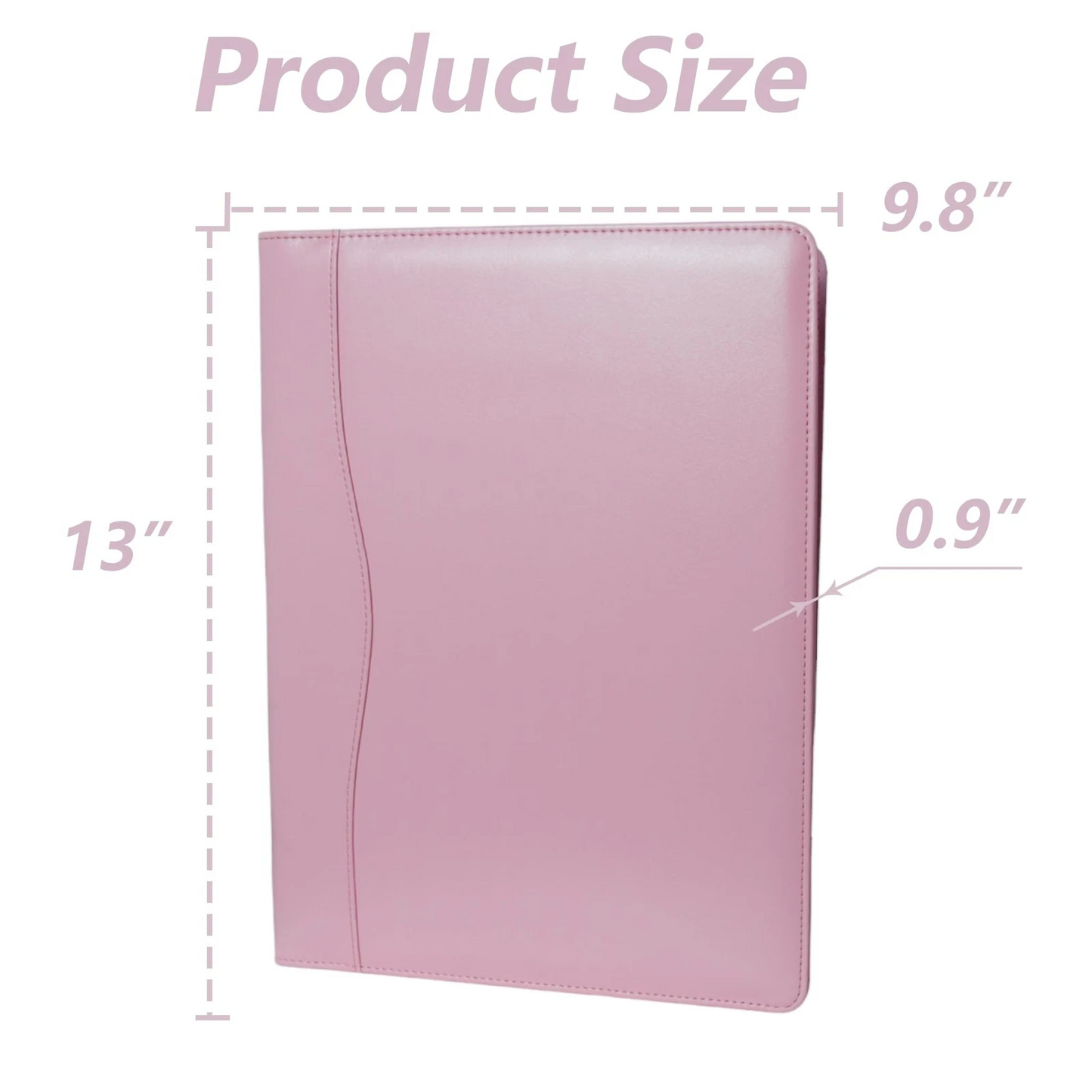 pink Leather Portfolio Folder Padfolio Business