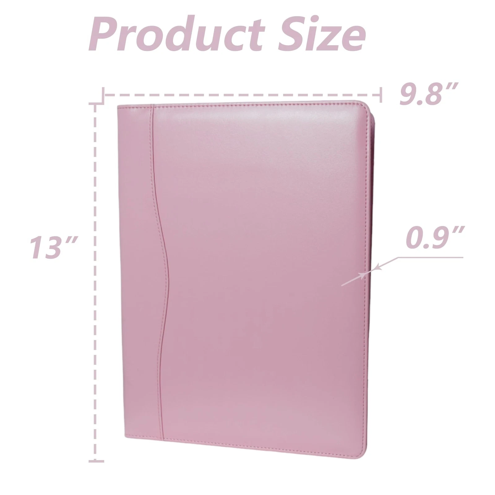 pink Leather Portfolio Folder Padfolio Business