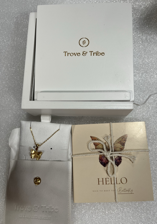TROVE &TRIBETransformed  a necklace as beautiful and delicate as a butterfly