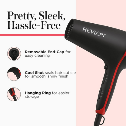 Coconut Oil Infused Hair Dryer with Diffuser & Concentrator - Ionic Ceramic Blow