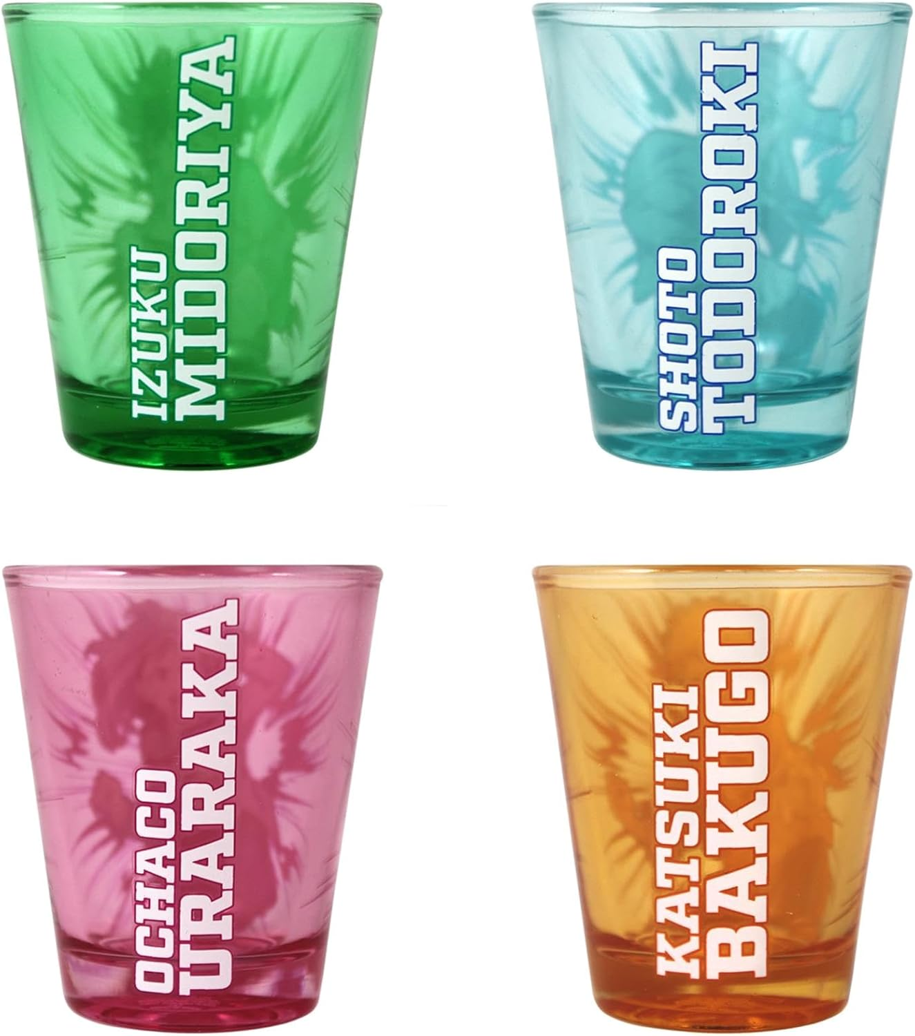My Hero Academia Shot Glass,Set Of 4 Shot Glasses