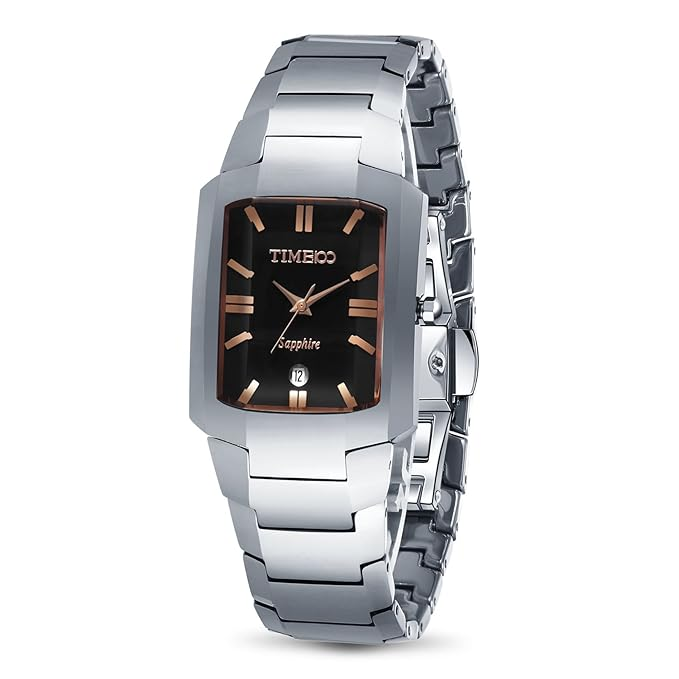 Analogue Tungsten Steel Sapphire Japanese Quartz Calendar Display Men's Watch