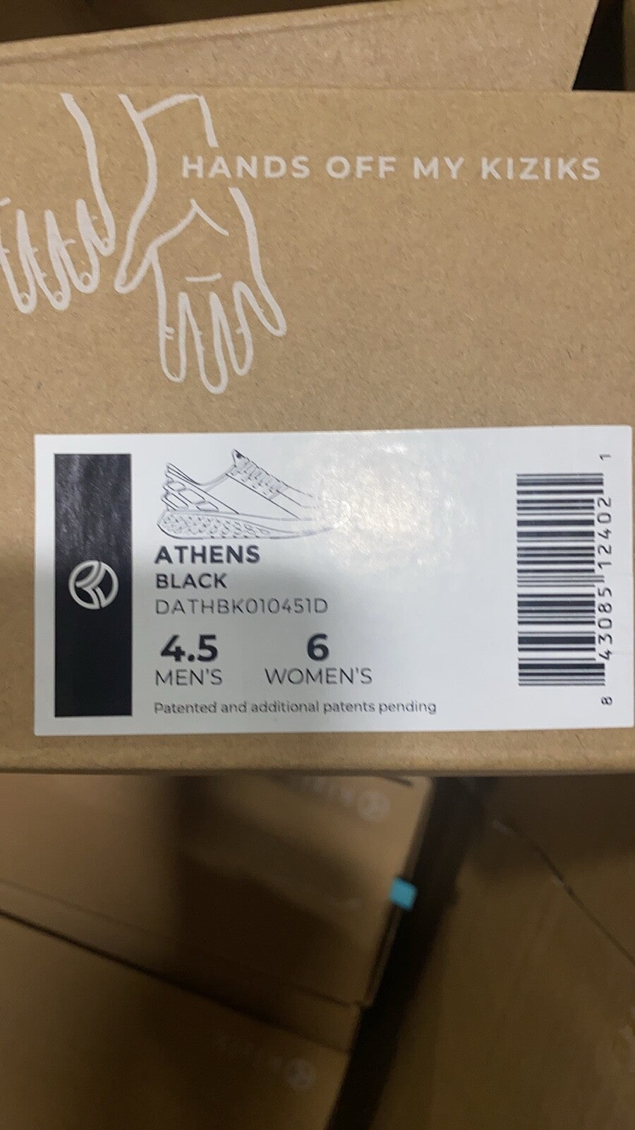 Men's Black Kizik Athletic Shoes Size 4.5 Athens