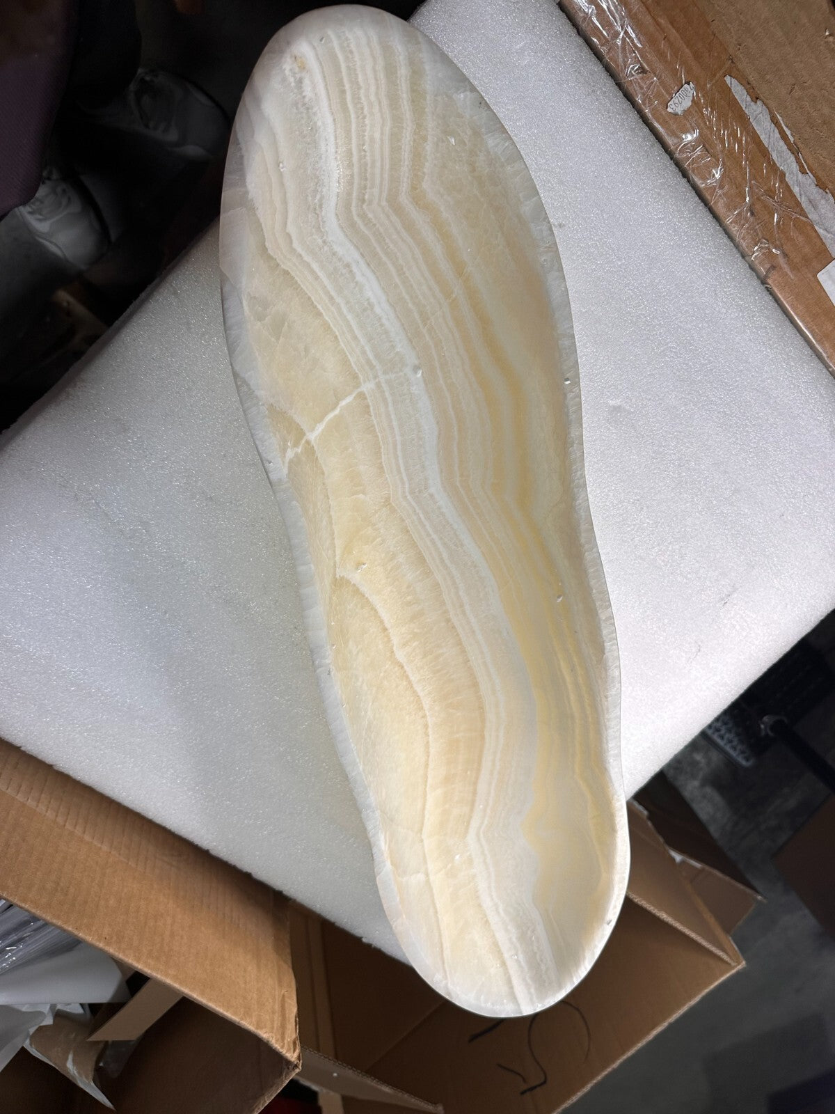 Beautiful Home Decor NaturalStone Canoes Onyx Handcrafte 27 * 7.8 * 4inch