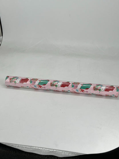 Pink Christmas gift wrapping paper